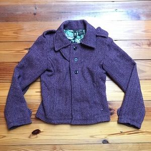 Element Pink Mauve Purple Wool Bomber Jacket, GUC, L